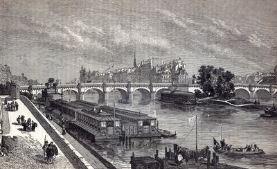 Modern Paris: The Pont Neuf, 1845 by English School